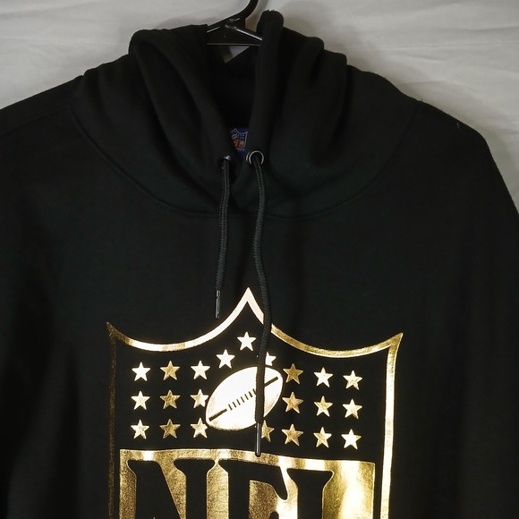 NFL Hoodie Size Large Men Cotton NFL Team Apparel NEW Black Gold RA - Picture 5 of 13